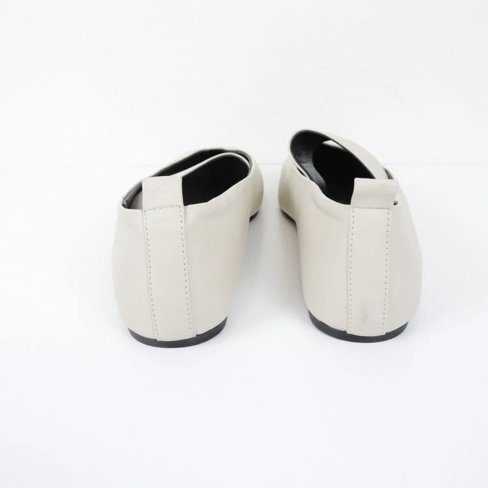 Tony Bianco Hawaii Flat 9 Vanilla Nappa Leather Square Toe Mary Jane